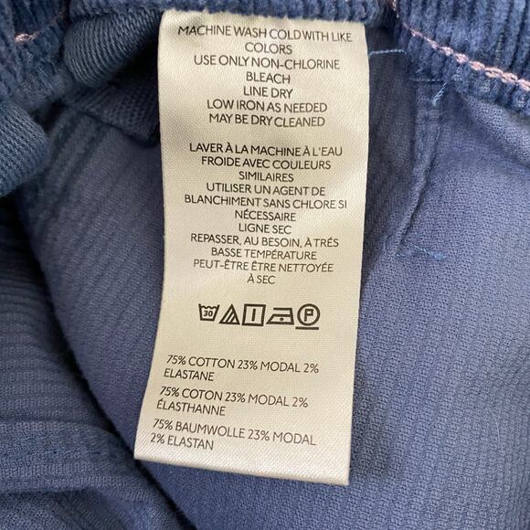 Maeve The Colette Cropped Wide Leg Corduroy Pants Size 28 Blue - Picture 10 of 13